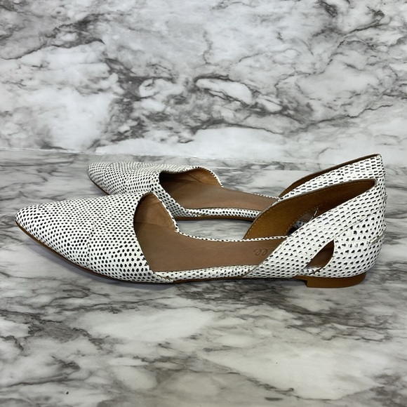 Madewell Womens Sz7. Black White Gray Cut Out Pointy Toe Flats Almost new - Picture 5 of 13